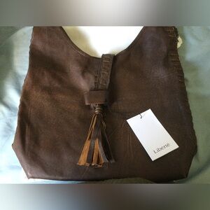 Liberte Leather Brown Leather Hobo Bag